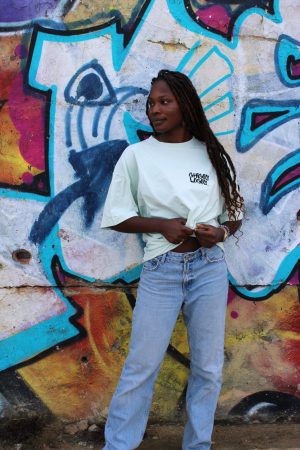 "More amor"  green T-shirt