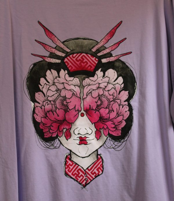Geisha purple t-shirt – Image 10