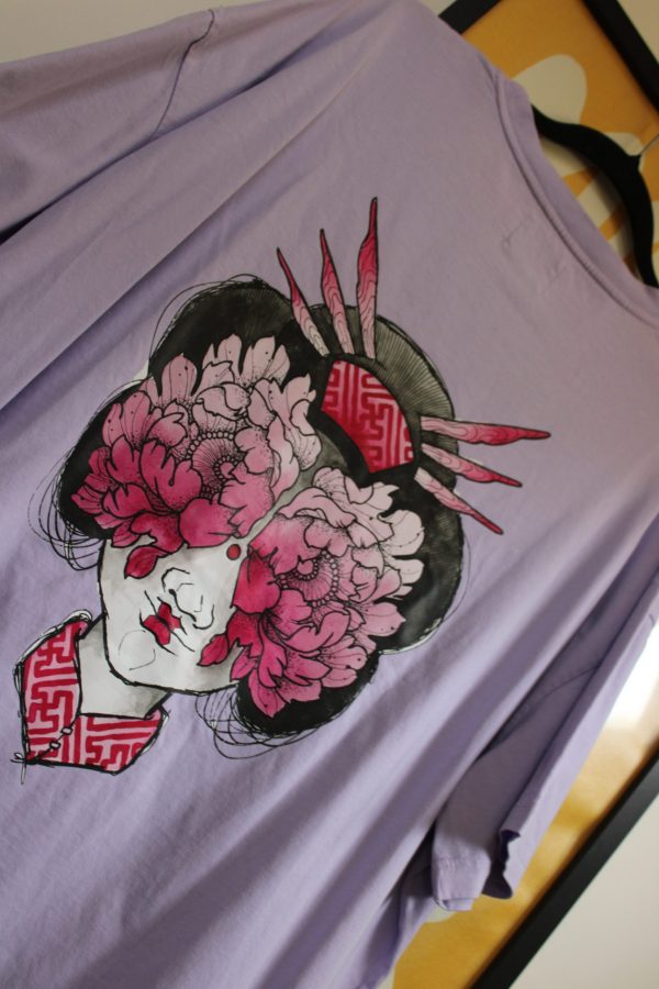 Geisha purple t-shirt – Image 7